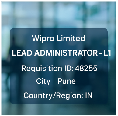 Lead Administrator – Wipro Careers | Platform & Infrastructure Role in Pune – Full-Time