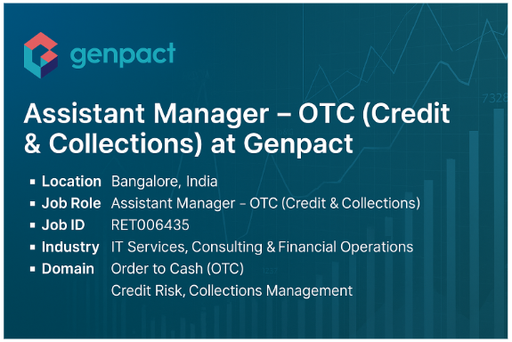 Assistant Manager – OTC (Credit & Collections) Job at Genpact | Finance & Risk Role in Bangalore | PeopleSoft & Salesforce Experience Preferred