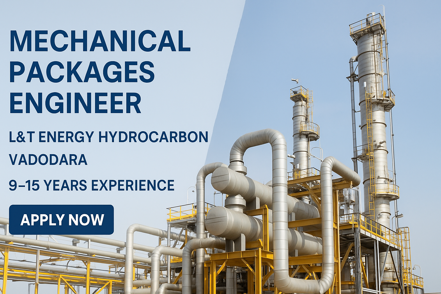Join L&T as a Mechanical Packages Engineer – Oil & Gas Projects | Vadodara Hiring Now