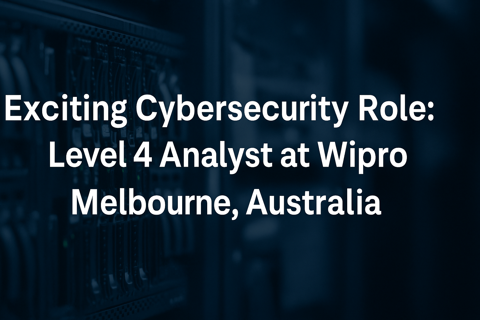 "Cyber Security Analyst L4 Job in Melbourne | Wipro Careers 2025 – Apply Now"