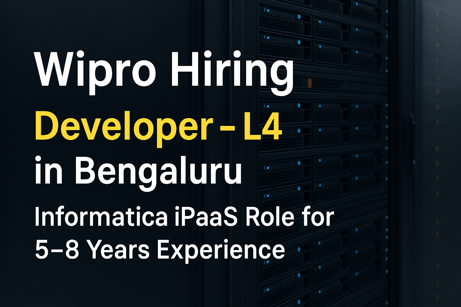 Wipro Hiring Developer – L4 in Bengaluru | Informatica iPaaS Role for 5–8 Years Experience