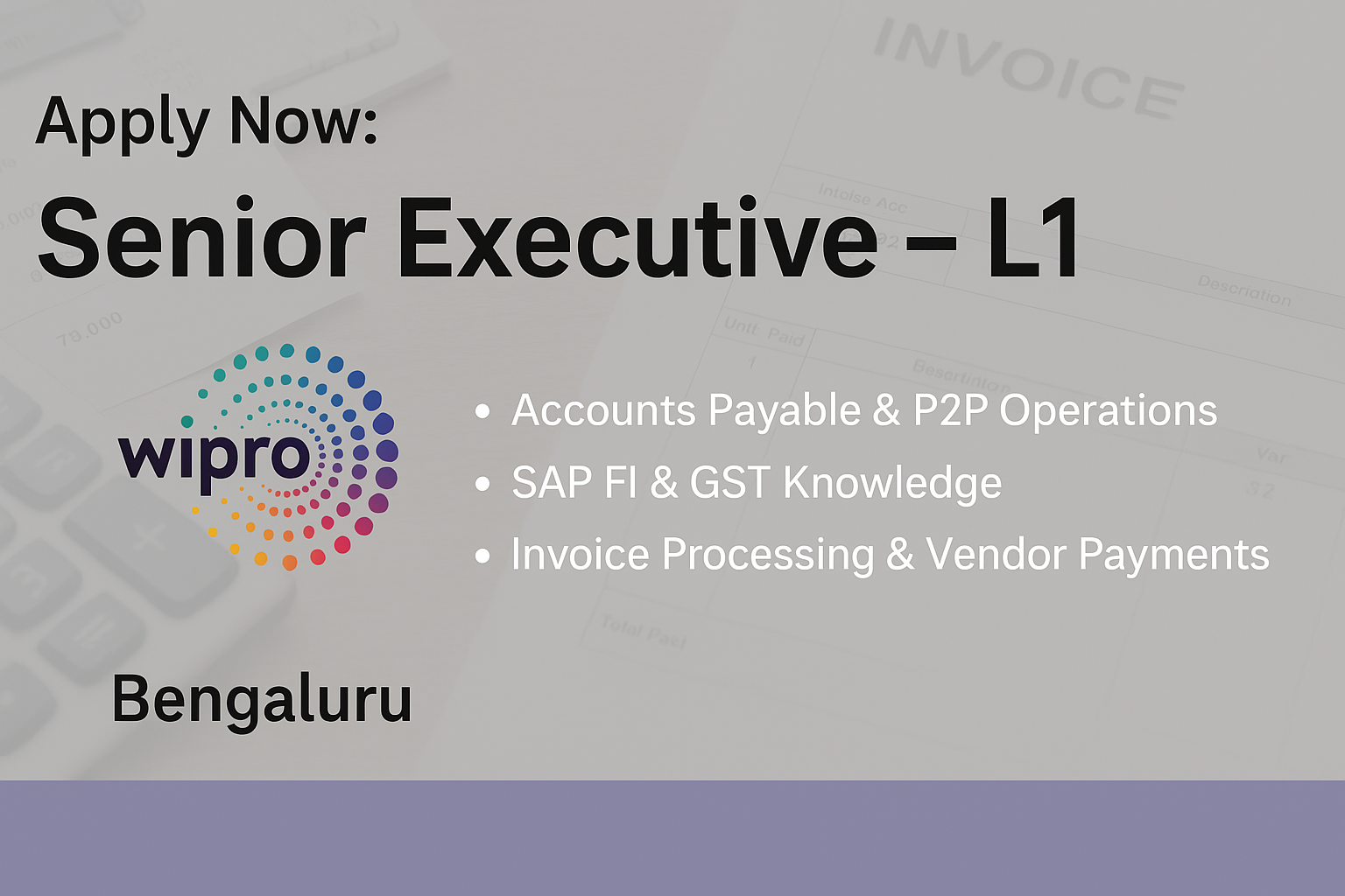 Join a Global Tech Leader | Wipro Hiring Senior Finance Executive