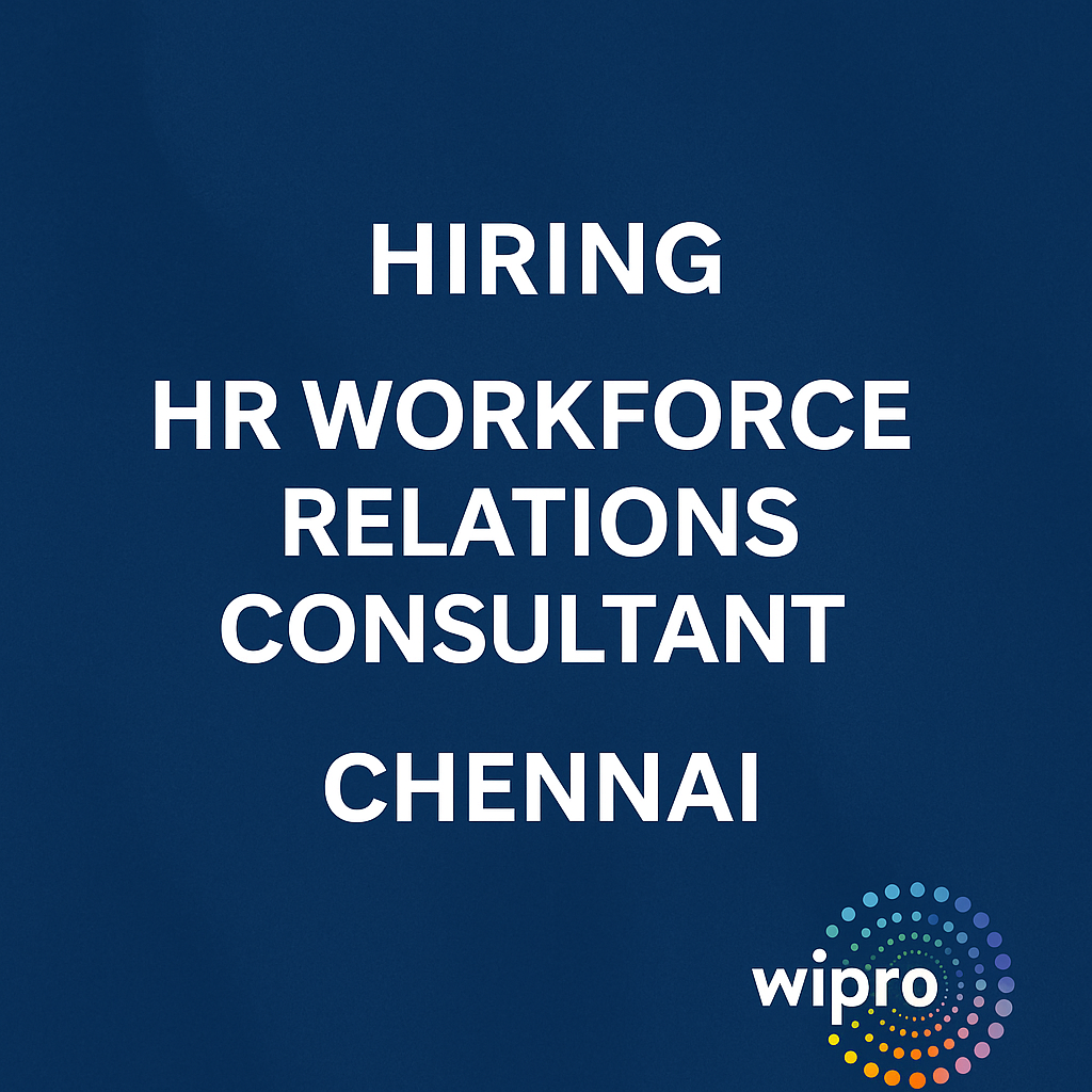 Join Wipro as HR Workforce Relations Consultant in Chennai