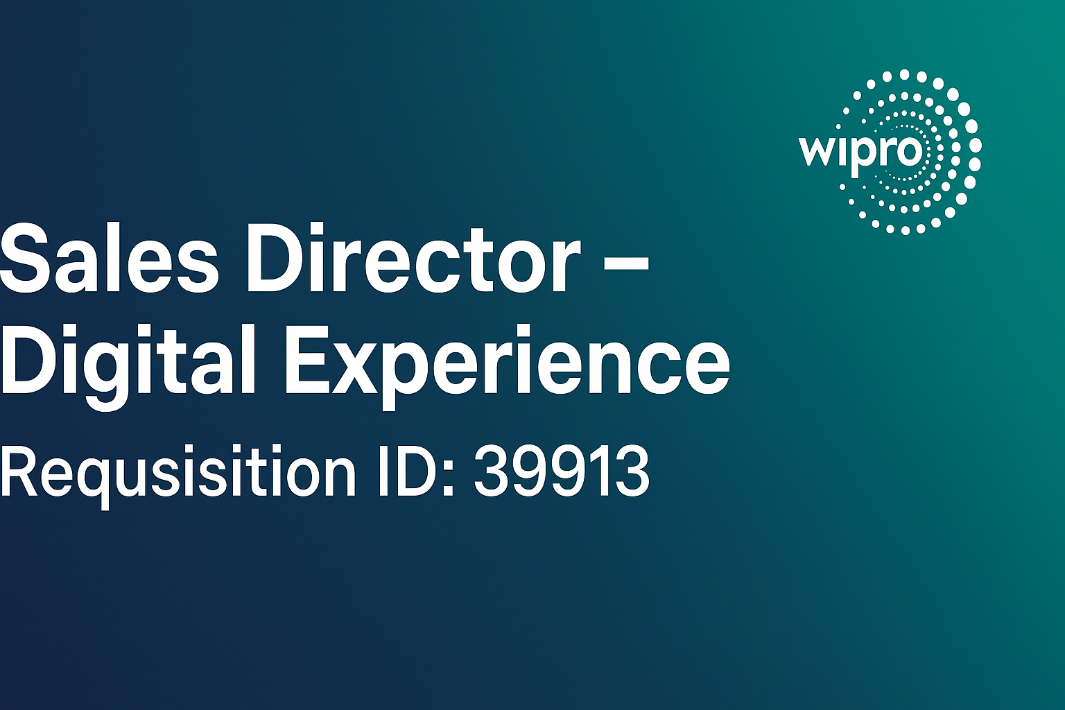 Sales Director – Digital Experience (DX) Jobs in London | Wipro Careers UK