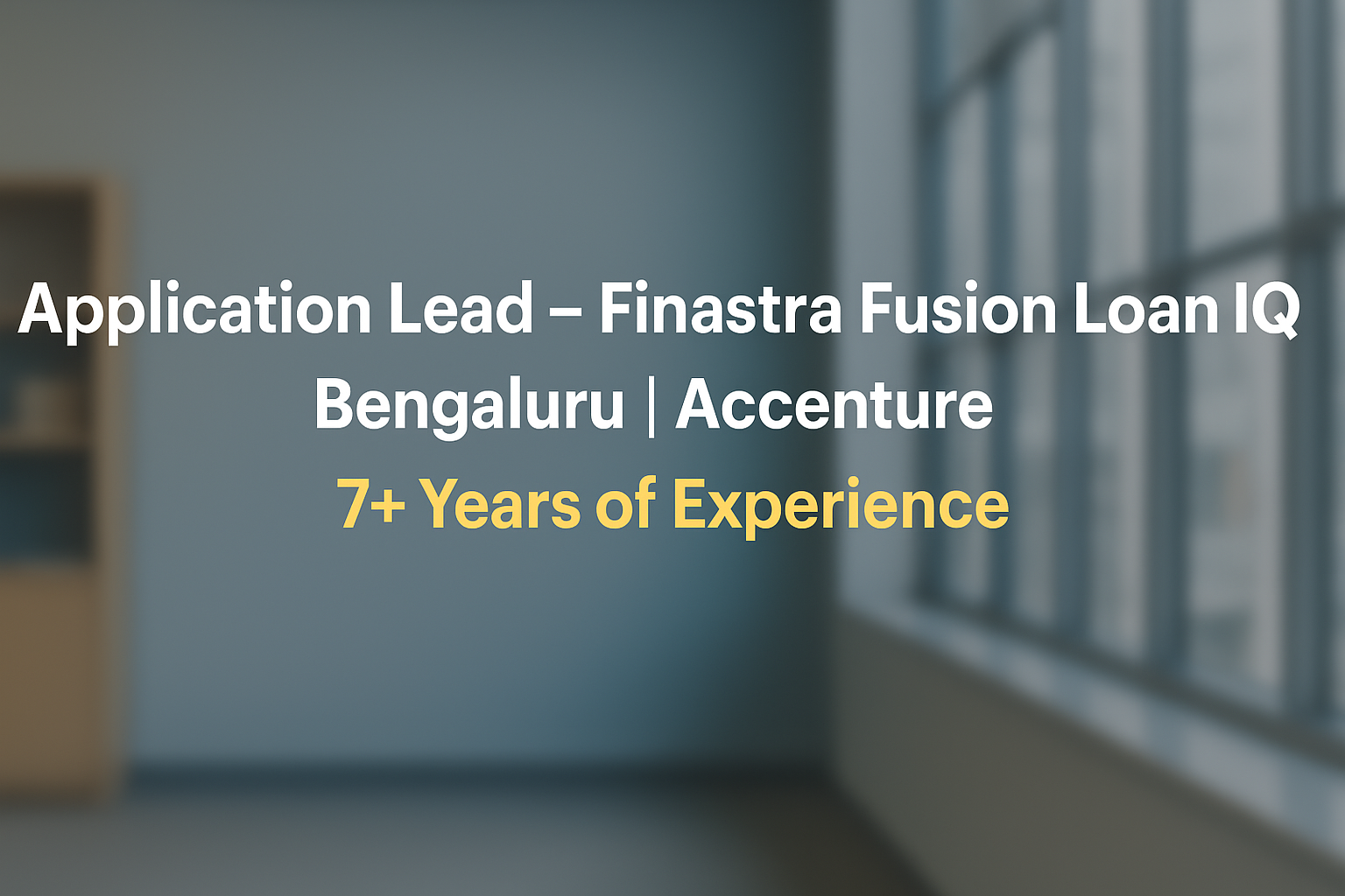 Application Lead – Finastra Fusion Loan IQ & Spring Boot Jobs in Bengaluru | Accenture Hiring Now