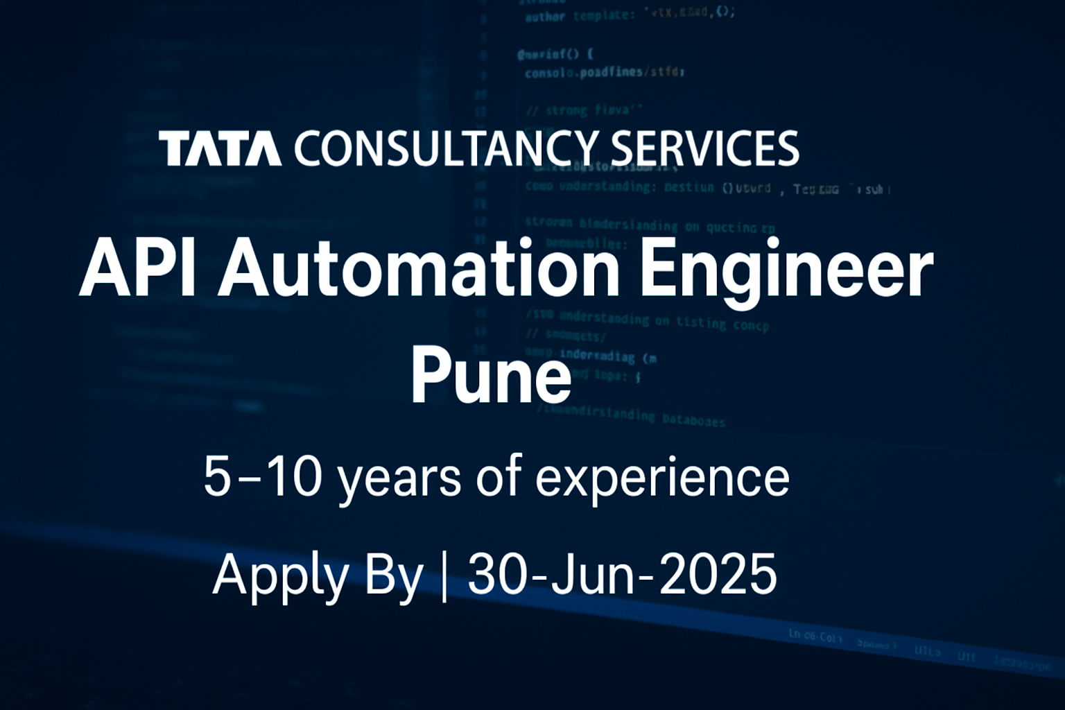 “API Automation Engineer (5–10 Yrs Exp) – Join TCS Consulting Team in Pune”