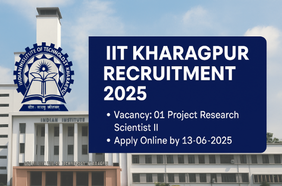 IIT Kharagpur Recruitment 2025: Apply Online for Project Research Scientist II Post — Eligibility, Salary, and Last Date