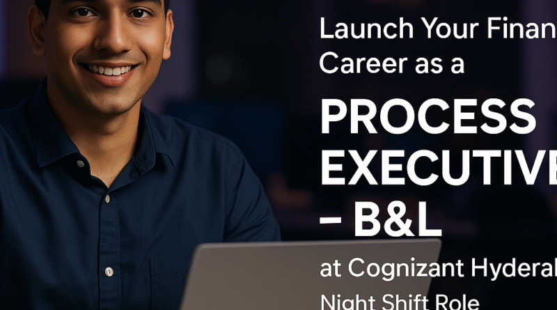 Join Cognizant as Process Executive – B&L | Excel & Accounts Receivable Job in Hyderabad (Night Shift)