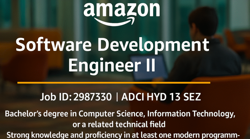 Software Development Engineer II at Amazon ESTech – Build Scalable Solutions for Global Employee Experience
